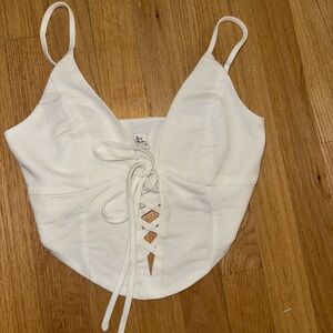 White crop top